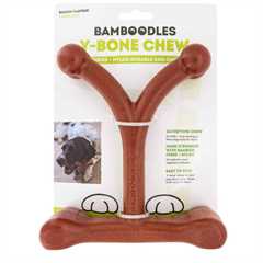 Bamboodles Y-Bone Chew Toy - Bacon